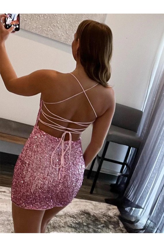 Fábrica de Lantejoulas Veludo Alças finas Curto Sem Mangas Vestido de Festa