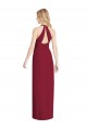 Fábrica de Chiffon Cabeçada Comprimento Chão Sem Mangas Vestidos de Madrinha / Vestidos de Noite