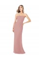 Fábrica de Chiffon Sem alças Comprimento Chão Sem Mangas Bainha Vestidos de Madrinha