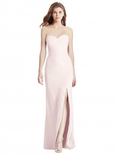 Fábrica de Lombar Crepe Esticado Amor Comprimento Chão Sem Mangas Vestidos de Madrinha / Vestidos de Festa