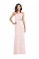 Fábrica de Crepe Esticado Um Ombro Comprimento Chão Sem Mangas Vestidos de Madrinha / Vestidos de Noite / Vestidos de Festa