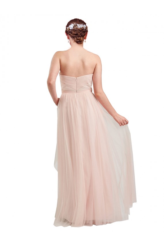 Fábrica de Tule Amor Comprimento Chão Sem Mangas Vestidos de Madrinha