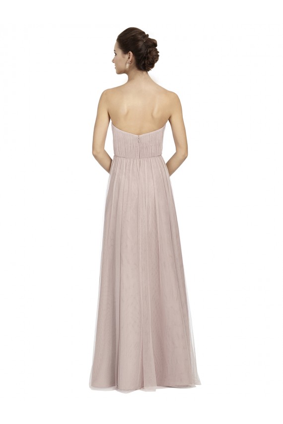 Fábrica de Tule Amor Comprimento Chão Sem Mangas Rosa Vintage Vestidos de Madrinha