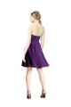 Fábrica de Chiffon Amor Comprimento Joelho Sem Mangas Curto Vestidos de Madrinha / Vestidos de Cocktail / Vestidos de Homecoming