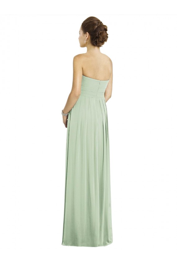 Fábrica de Chiffon Amor Comprimento Chão Sem Mangas Sábio Vestidos de Madrinha