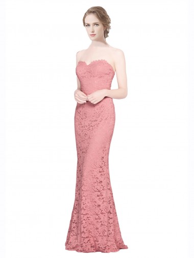 Fábrica de Renda Amor Comprimento Chão Sem Mangas Sereia Vestidos de Madrinha / Vestidos de Festa