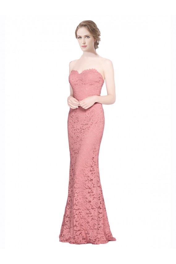 Fábrica de Renda Amor Comprimento Chão Sem Mangas Sereia Vestidos de Madrinha / Vestidos de Festa
