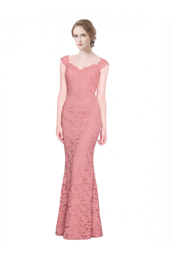 Fábrica de Renda Amor Comprimento Chão Sem Mangas Longo Vestidos de Madrinha / Vestidos de Festa