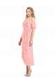 Fábrica de Chiffon Alças finas Comprimento Cocktail Ombro Frio Vestidos de Madrinha