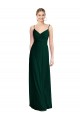 Fábrica de Lombar Chiffon Alças finas Comprimento Chão Sem Mangas Sempre Verde Vestidos de Madrinha