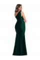 Fábrica de Cetim Sedoso Um Ombro Comprimento Chão Sem Mangas Sereia Longo Vestidos de Madrinha / Vestidos de Noite / Vestidos de Festa
