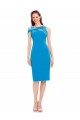 Fábrica de Crepe Esticado Comprimento Cocktail Sem Mangas Vestidos de Madrinha / Vestidos de Noite / Vestidos de Festa