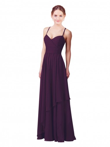 Fábrica de Chiffon Amor Comprimento Chão Sem Mangas Bainha Longo Vestidos de Madrinha
