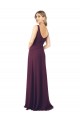 Fábrica de Chiffon Decote V Comprimento Chão Sem Mangas Vestido de Madrinha / Vestido Formais