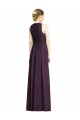 Fábrica de Chiffon Decote V Comprimento Chão Sem Mangas Longo Vestido de Noite / Vestidos de Madrinha