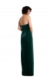 Fábrica de Lombar Veludo Elástico Sem alças Comprimento Chão Sem Mangas Longo Vestidos de Madrinha / Vestidos de Noite / Vestidos de Festa