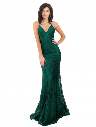 Fábrica de Abrir de volta Renda Decote V Comprimento Chão Sem Mangas Vestidos de Madrinha / Vestidos de Festa