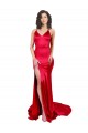 Fábrica de Lombar Cetim Elástico Amor Comprimento Chão Sem Mangas Vestidos de Baile / Vestidos de Noite / Vestidos de Festa
