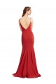 Fábrica de Abrir de volta Crepe Esticado Alças finas Comprimento Chão Sem Mangas Longo Vestidos de Madrinha / Vestidos de Noite / Vestidos de Festa