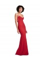 Fábrica de Crepe Esticado Alças finas Comprimento Chão Sem Mangas Vestidos de Madrinha / Vestidos de Noite / Vestidos de Festa