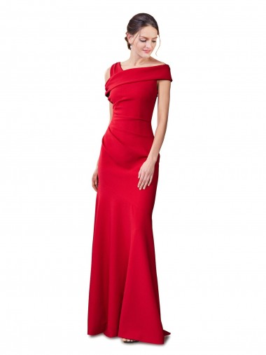 Fábrica de Crepe Esticado Comprimento Chão Sem Mangas Vestidos de Madrinha / Vestidos de Noite / Vestidos de Festa