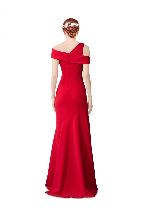 Fábrica de Crepe Esticado Comprimento Chão Sem Mangas Vestidos de Madrinha / Vestidos de Noite / Vestidos de Festa
